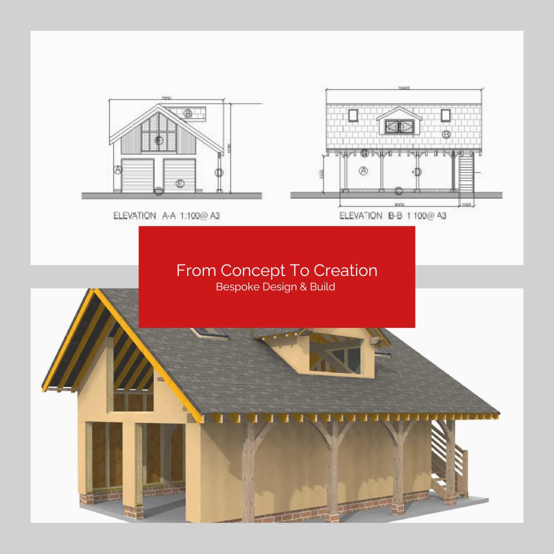 Timber frame garage drawing